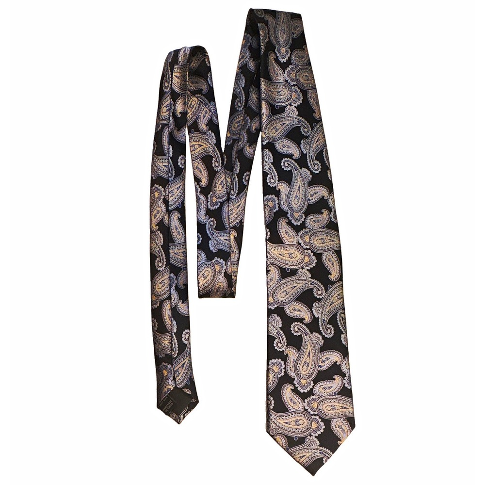 Jos. A. Bank Executive Collection 100% Silk Jacquard Men's Tie Blue Paisley